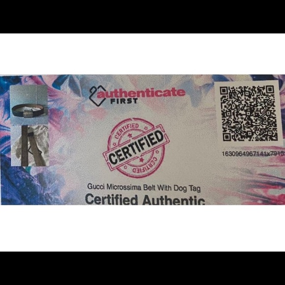 Gucci Mircrossima Belt With Dog Tag Authentic / Genuine size 85/34 - Picture 8 of 8